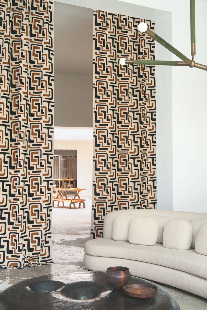 Tkanina z geometrycznym haftem Casamance 90740358 Avant-Garde Les Modernes