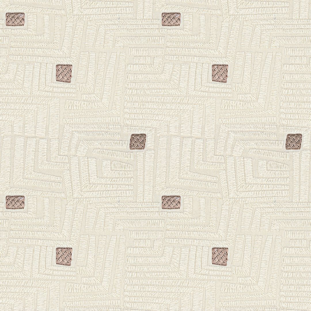 Tkanina haftowana geometryczna Casamance 90750131 Composition Les Modernes