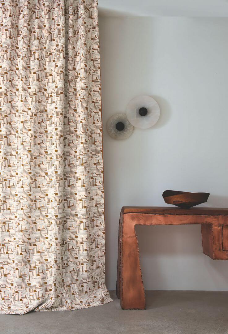 Tkanina haftowana geometryczna Casamance 90750131 Composition Les Modernes