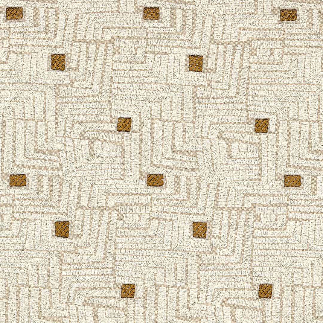 Tkanina haftowana geometryczna Casamance 90750288 Composition Les Modernes