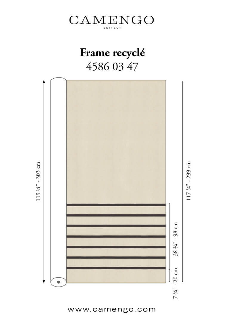 Tkanina z haftem Camengo 45860347 Frame Recycle Osmoz