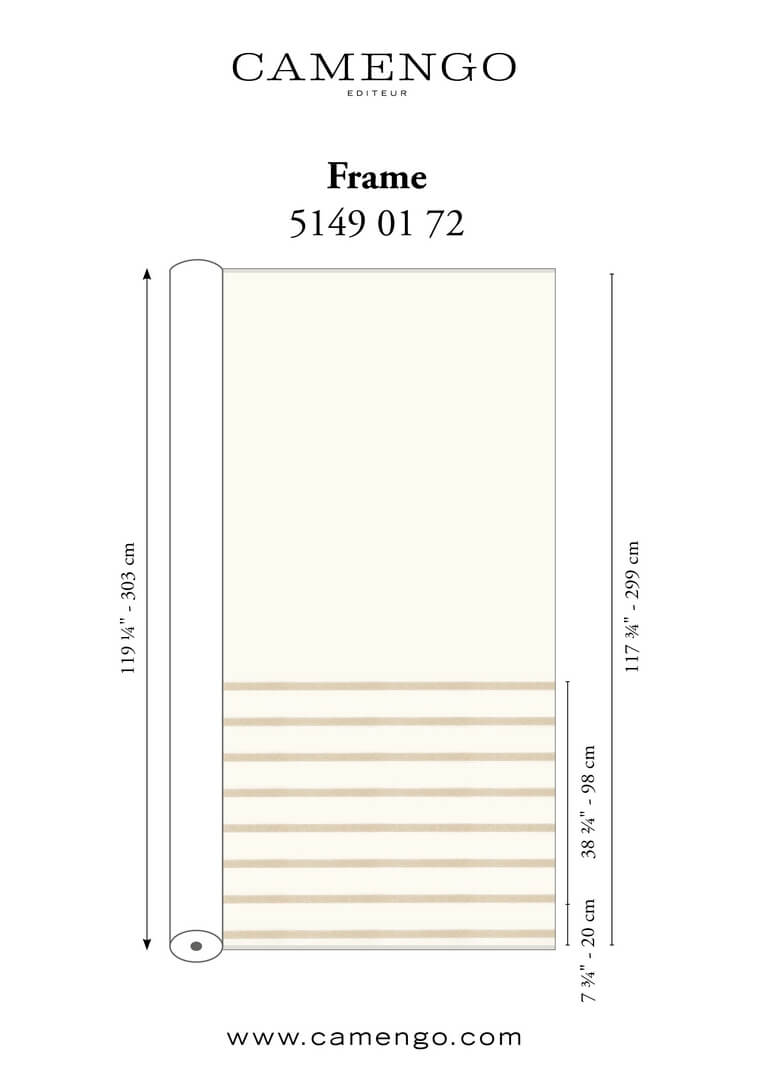 Tkanina z haftem Camengo 51490172 Frame Osmoz