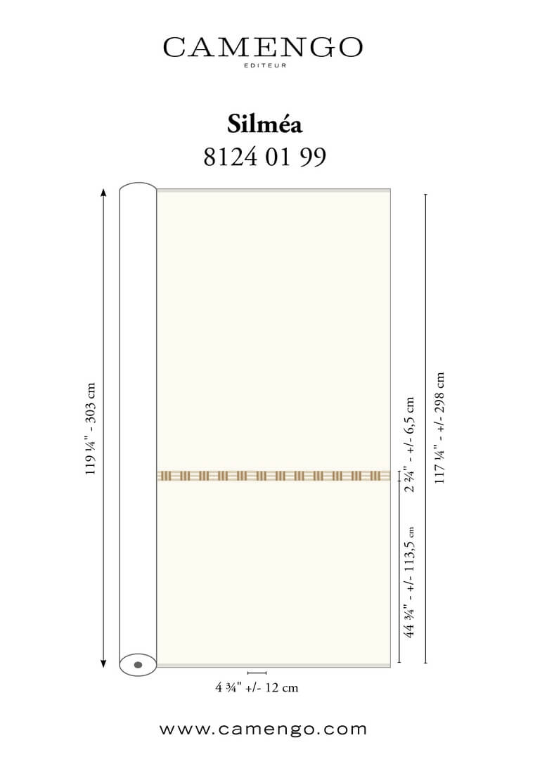 Tkanina z eleganckim haftem Camengo 81240199 Silmea Osmoz