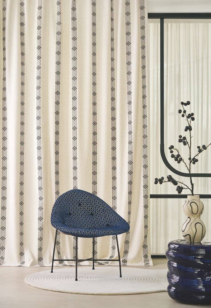 Tkanina haftowane paski Camengo 47910248 Oryo Edition