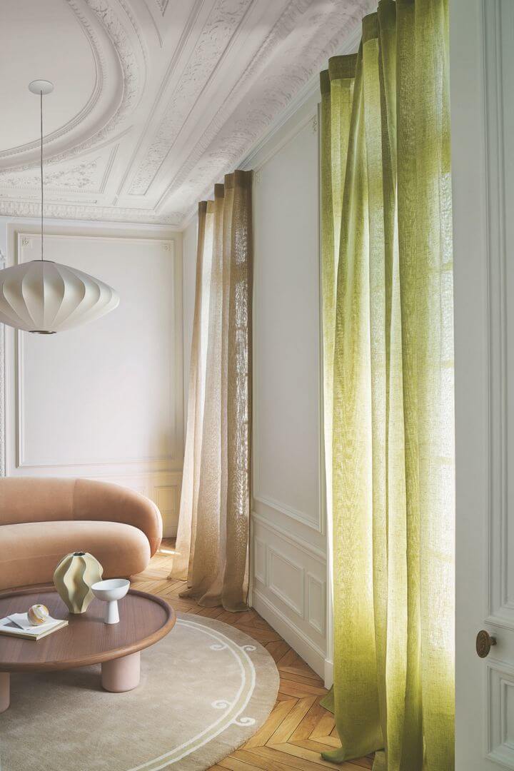 Tkanina lniany woal Casamance 25953131 Illusion - 299,5 cm szer.