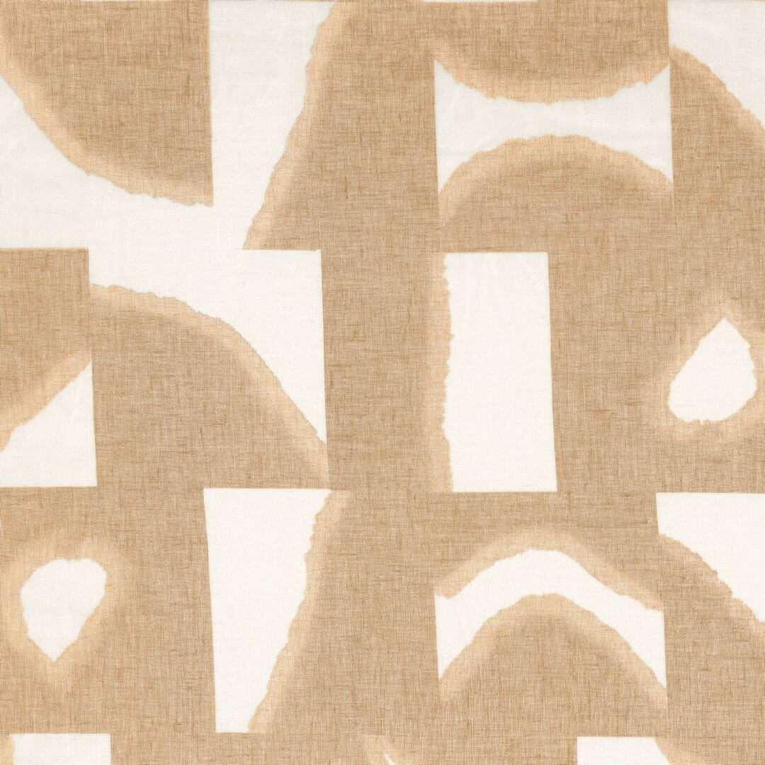 Tkanina lniany woal z geometrycznym wzorem Casamance 92670123 Estompe Illusion - 298 cm szer.