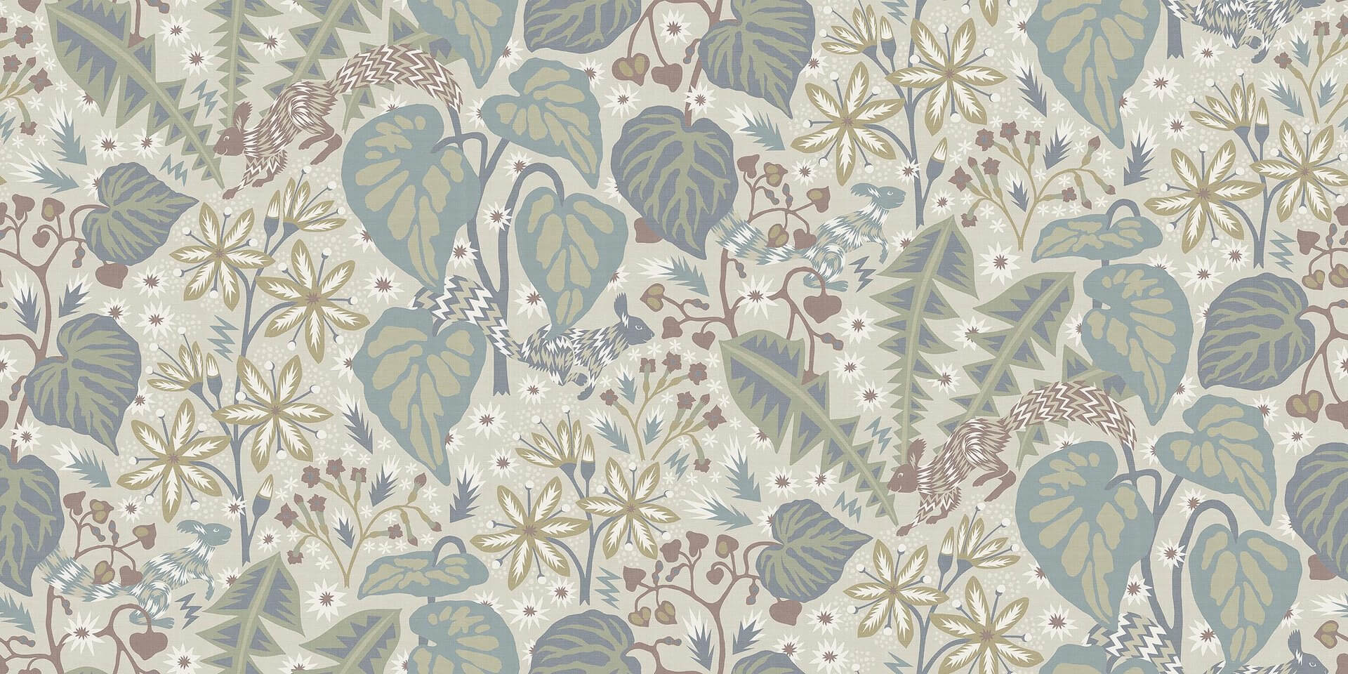 Mural botaniczny - wiewiórki Boras Tapeter Studio 9855W Zingkorre
