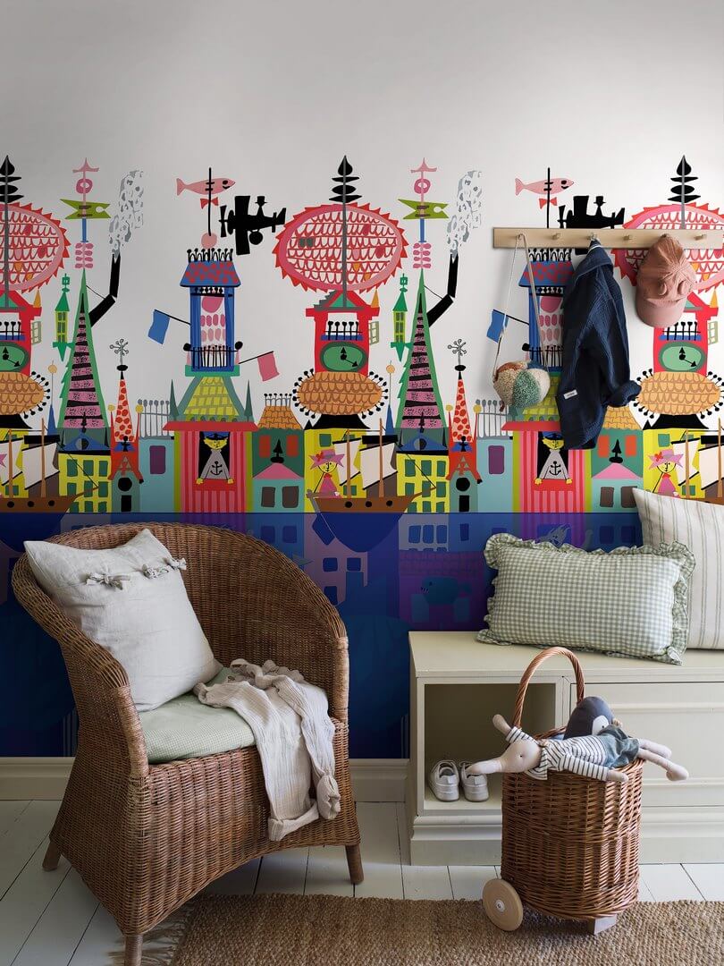 Mural bajkowe miasteczko Boras Tapeter Studio 9811W Sålunda
