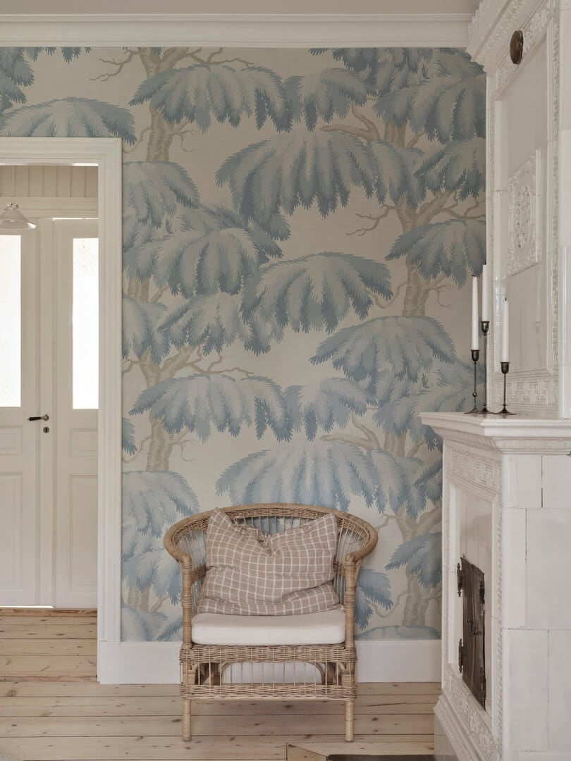 Fototapeta drzewa cedrowe Sandberg S10722 Alba Mural Light Blue Heritage