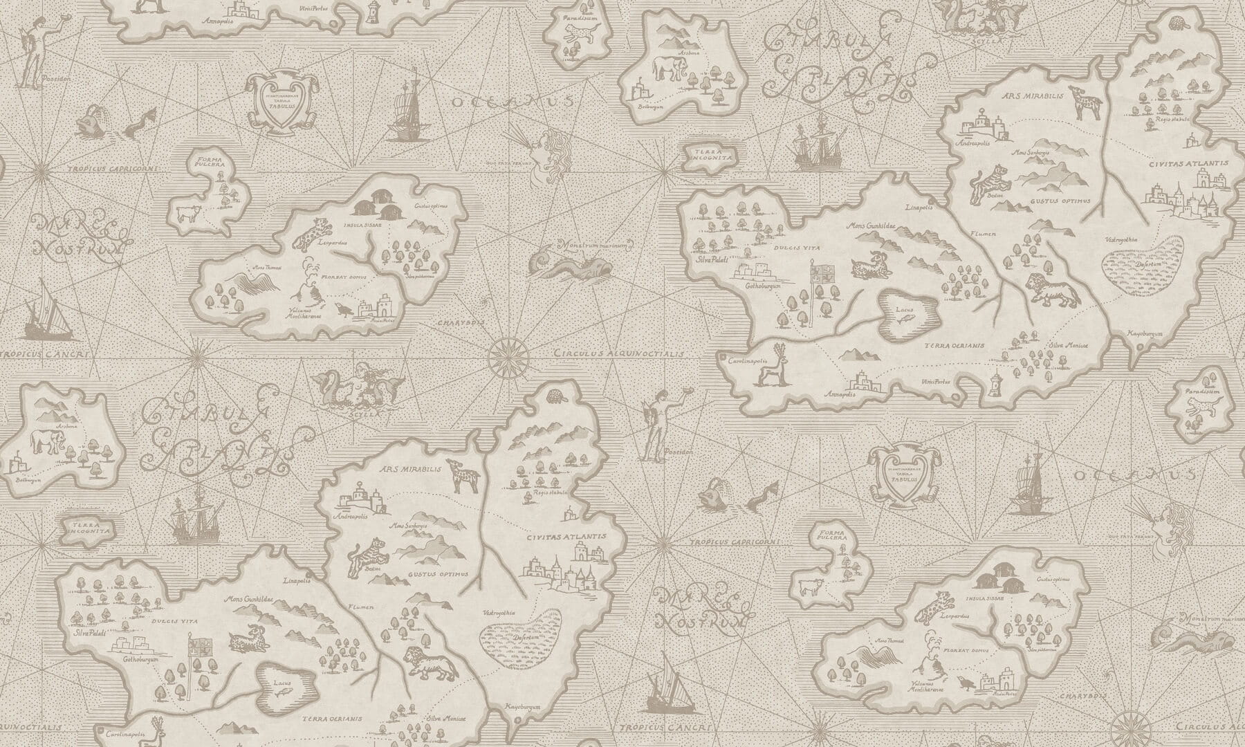 Fototapeta mapa Sandberg S10733 Ferdinand Beige Heritage