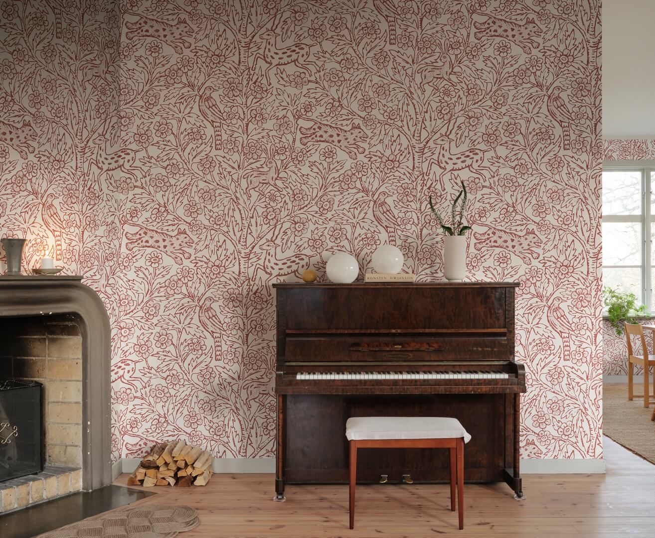 Fototapeta botaniczna Sandberg S10743 Eden Mural Red Heritage