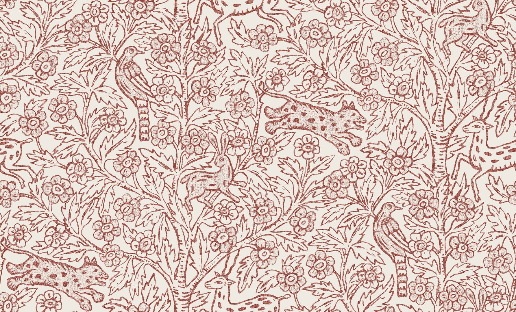 Fototapeta botaniczna Sandberg S10743 Eden Mural Red Heritage