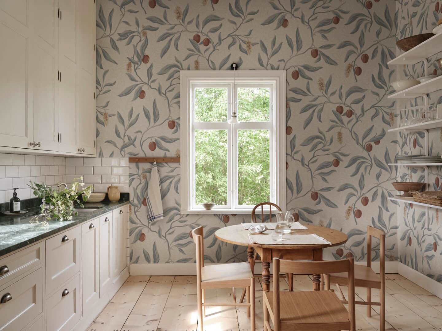 Fototapeta roślinna Sandberg S10846 Vinnie Mural Misty Blue Heritage