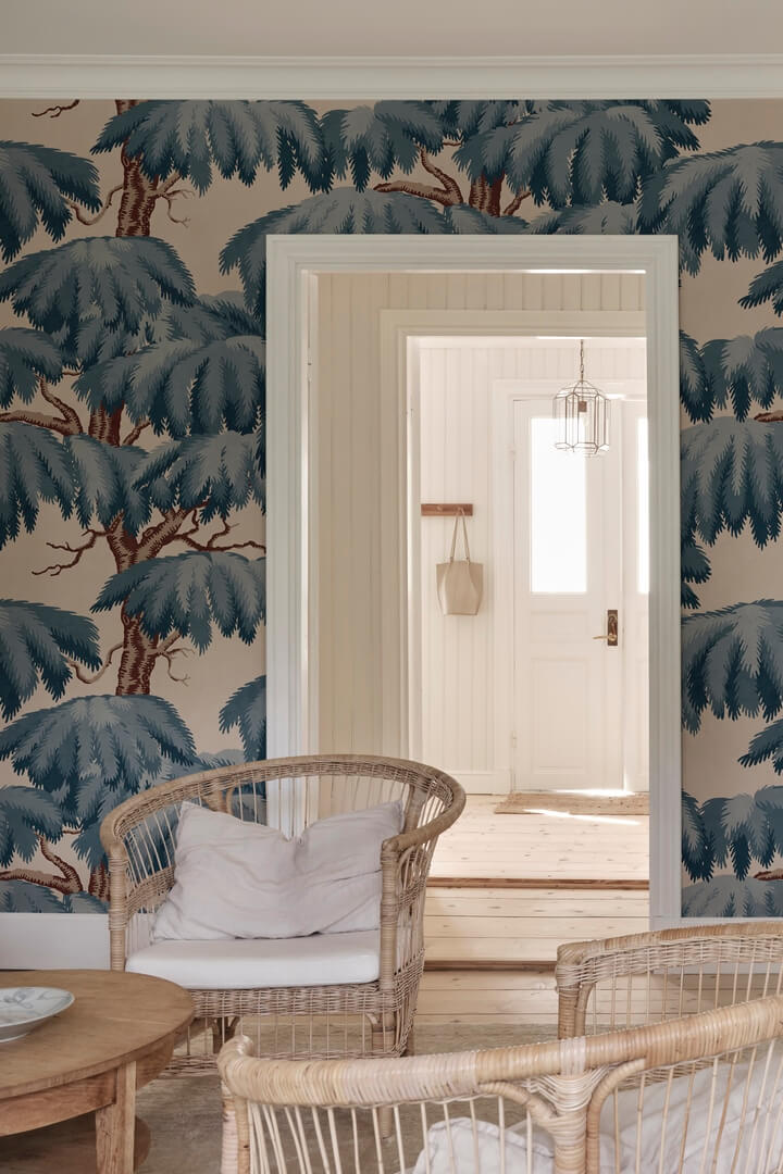 Fototapeta drzewa cedrowe Sandberg S10899 Alba Mural Blue Heritage
