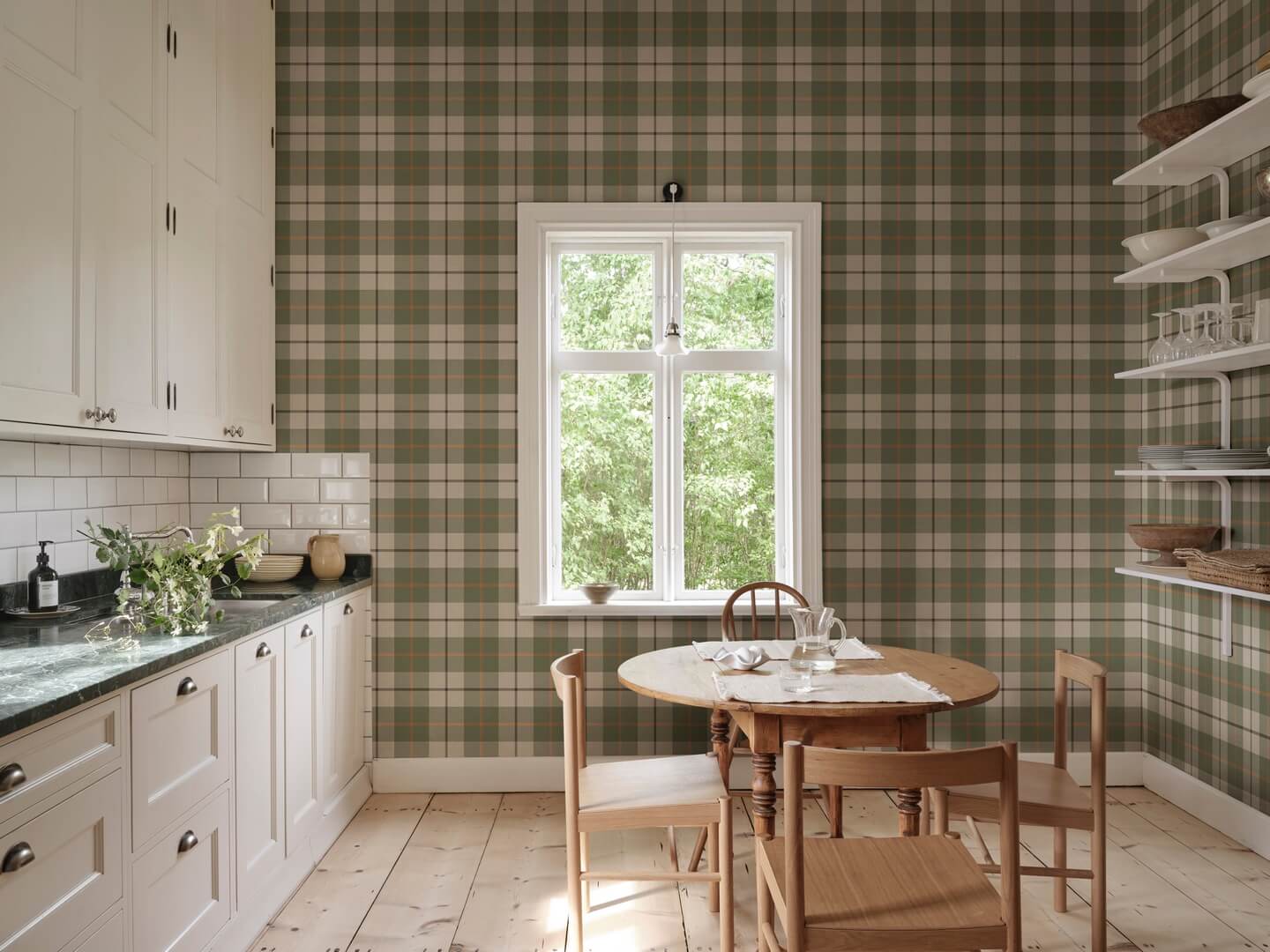 Tapeta szkocka krata Sandberg S10752 Ranold Green Heritage