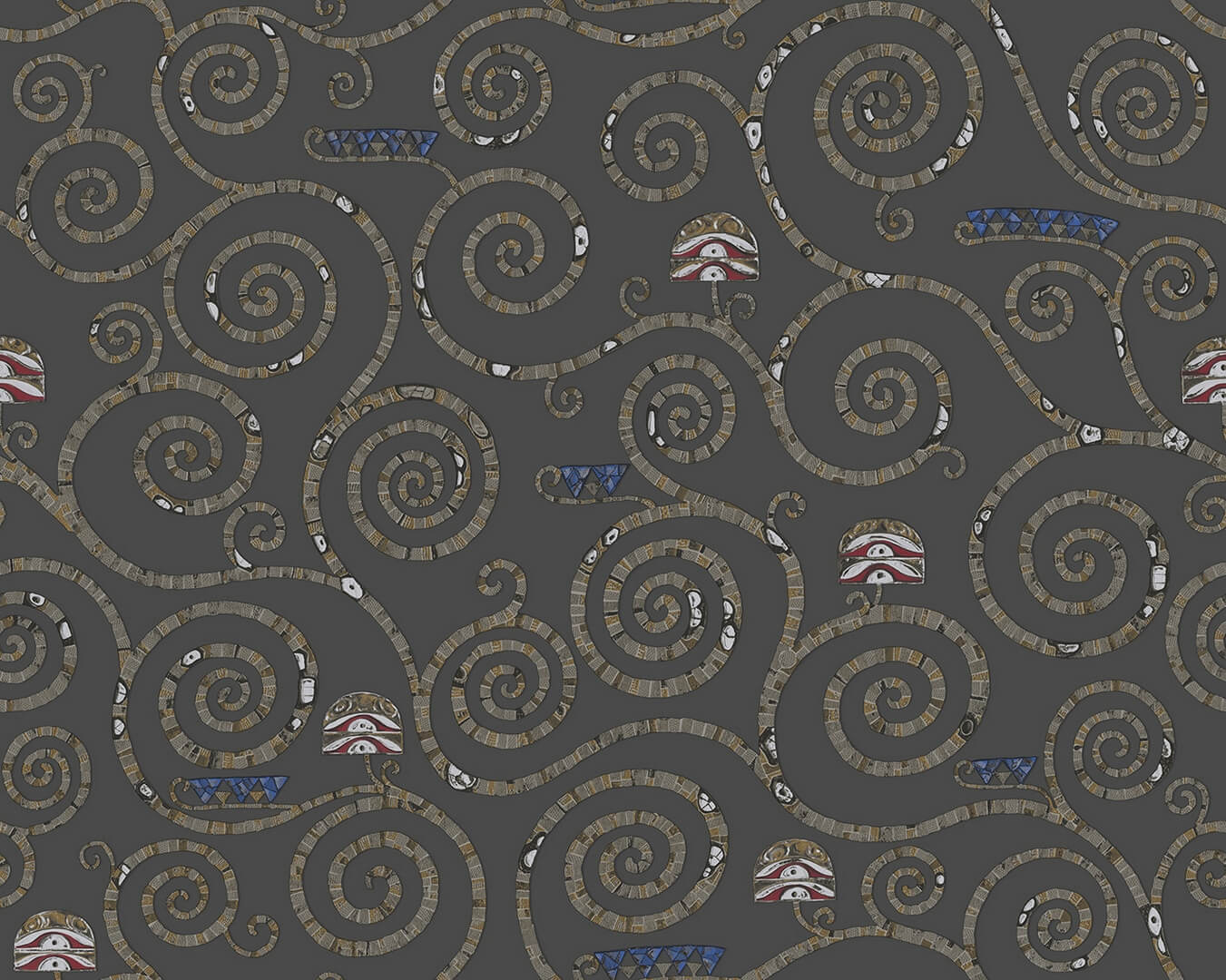 Tapeta spiralne linie J&V 25603 Stoclet Academy A Tribute to Gustav Klimt