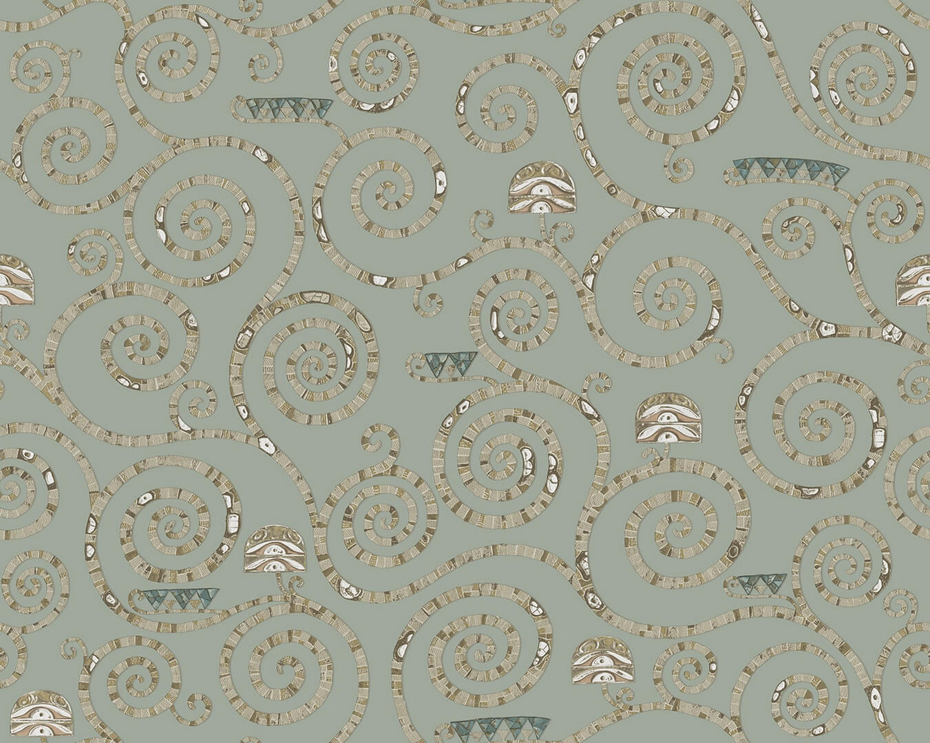 Tapeta spiralne linie J&V 25604 Stoclet Academy A Tribute to Gustav Klimt