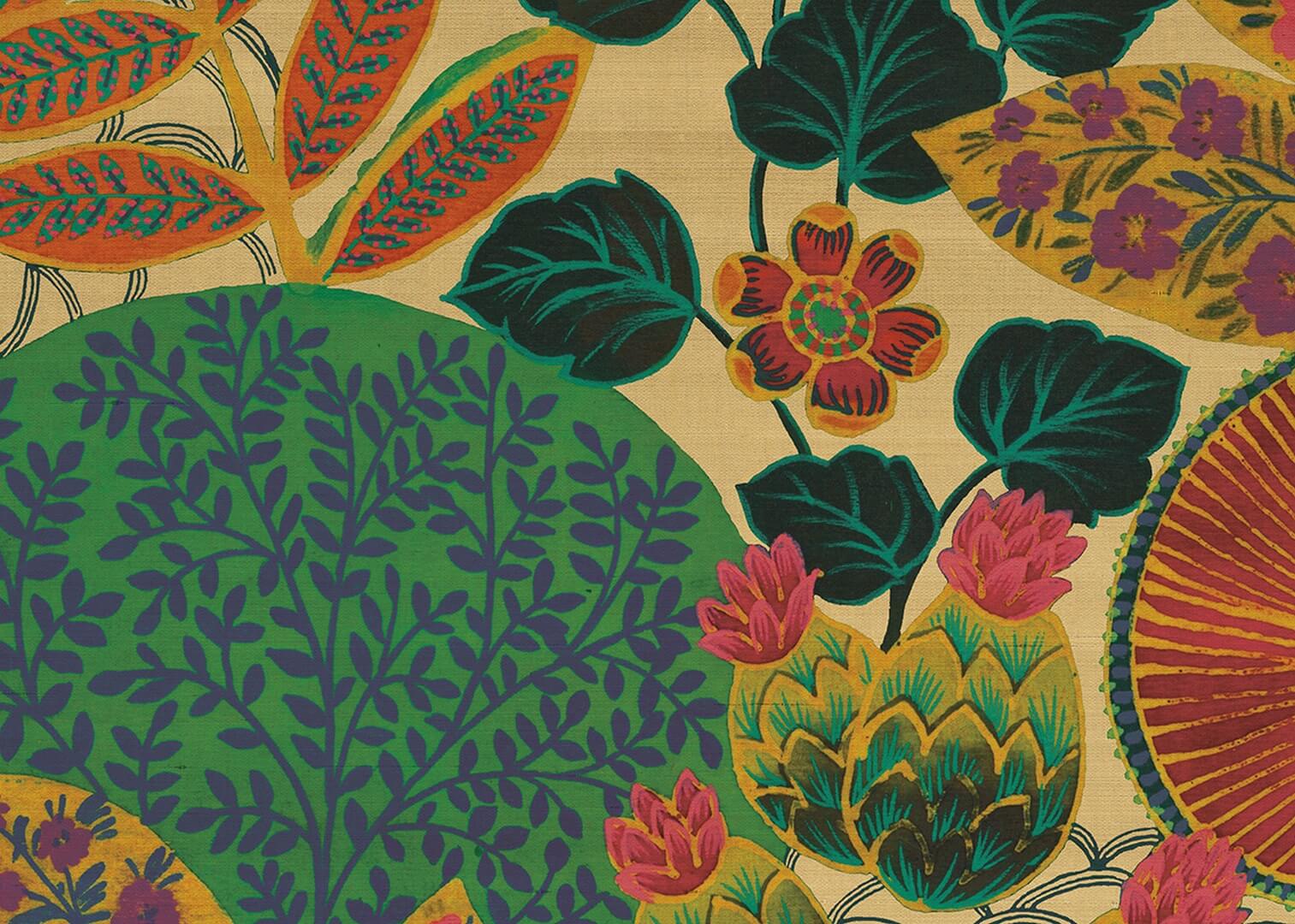 Tapeta tekstylna metaliczna roślinna J&V 7241 Lithops 505 Grande Corniche