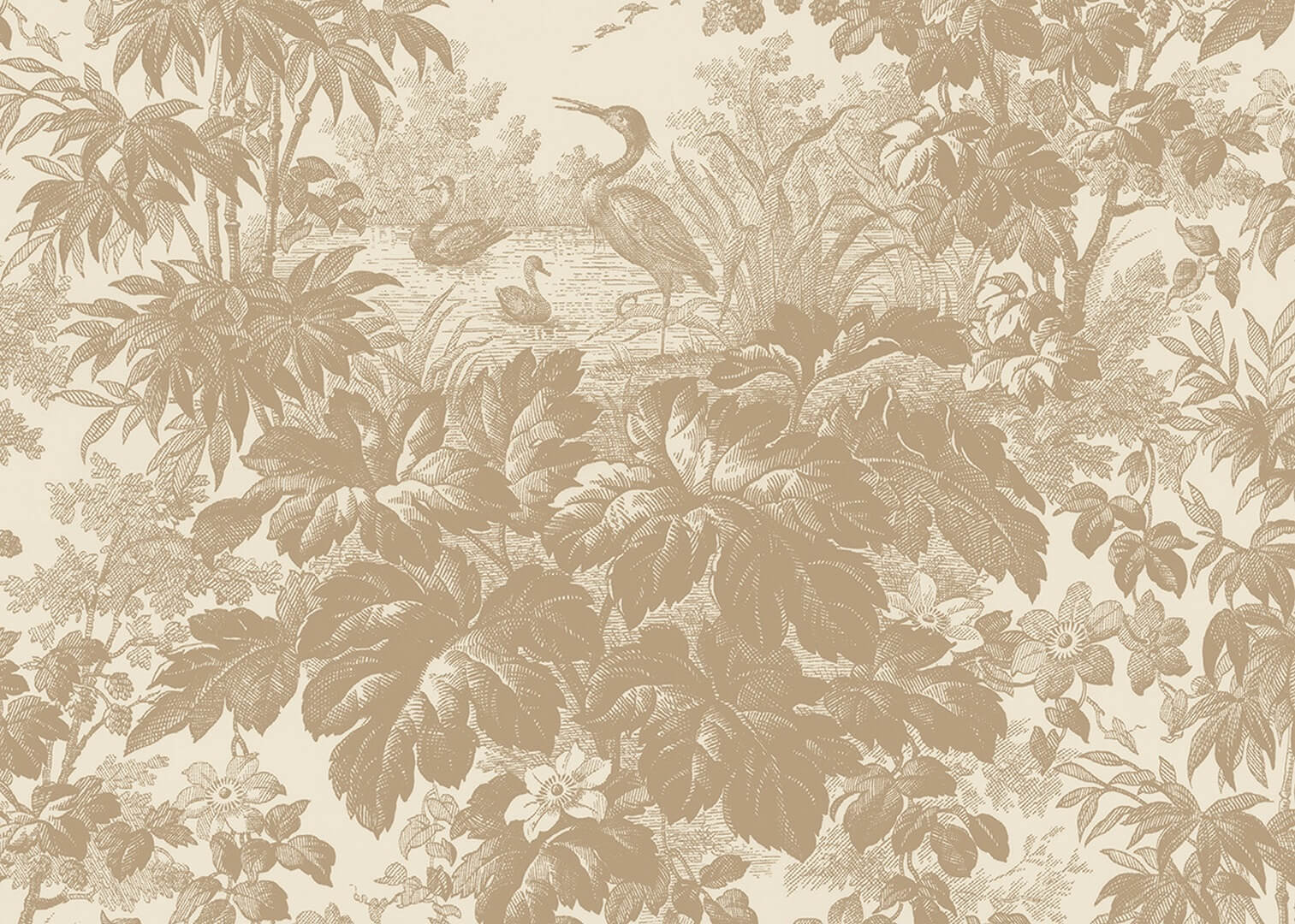 Tapeta w stylu Toile de Jouy J&V 7260 Toile 505 Grande Corniche