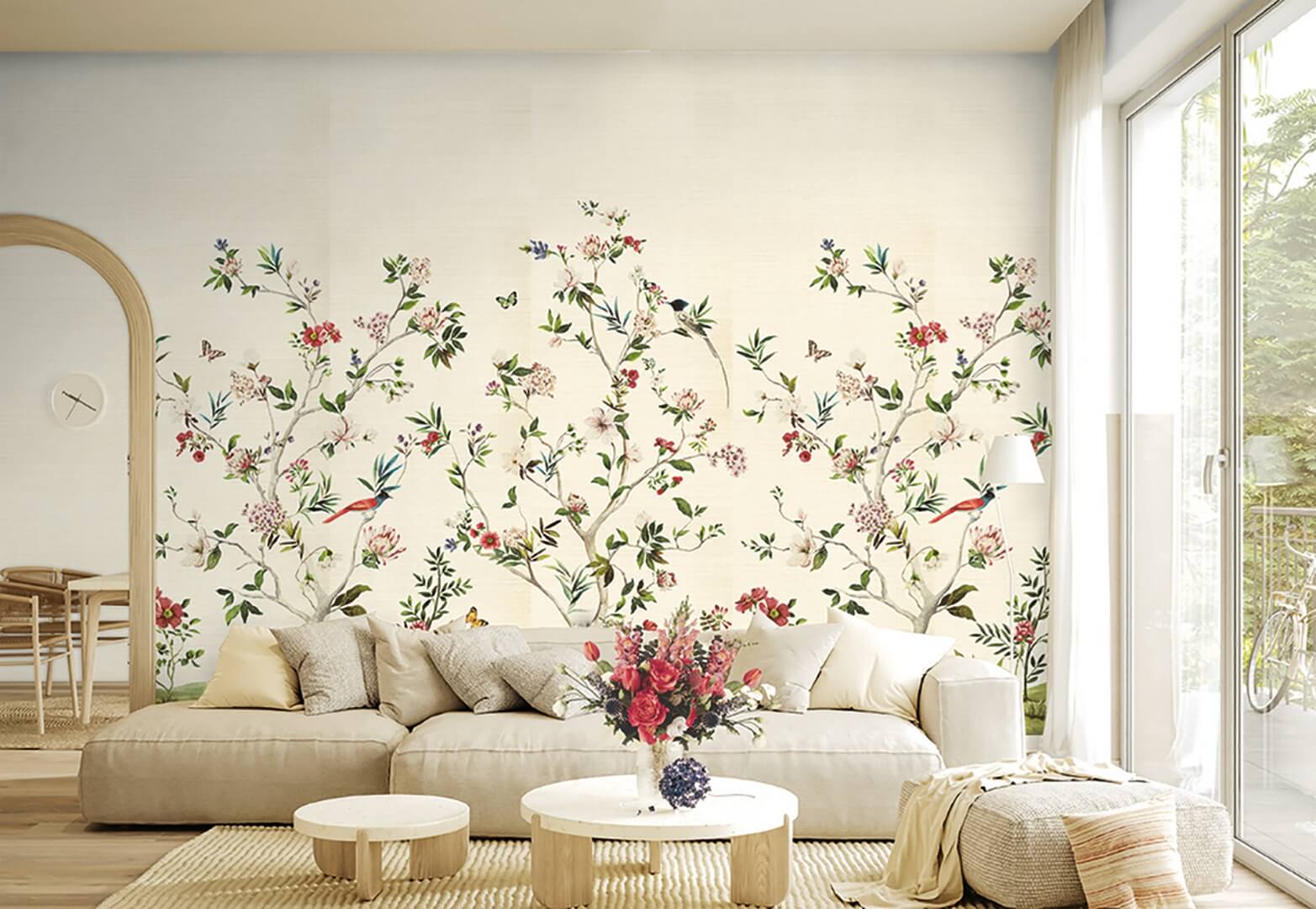 Mural naturalny botaniczny Wallquest DB31506M Daisy Bennett