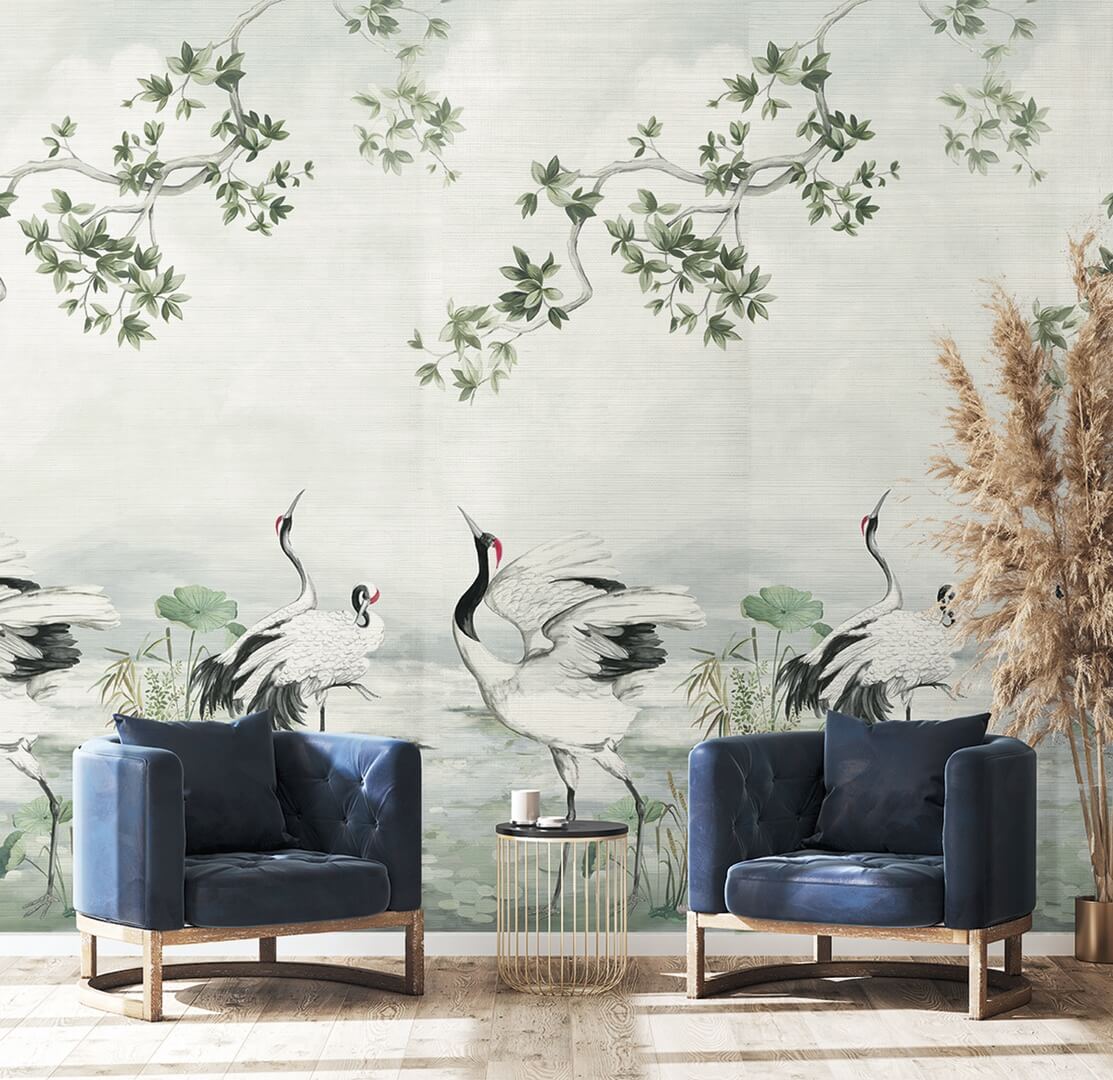 Mural naturalna żurawie Wallquest DB31610M Daisy Bennett