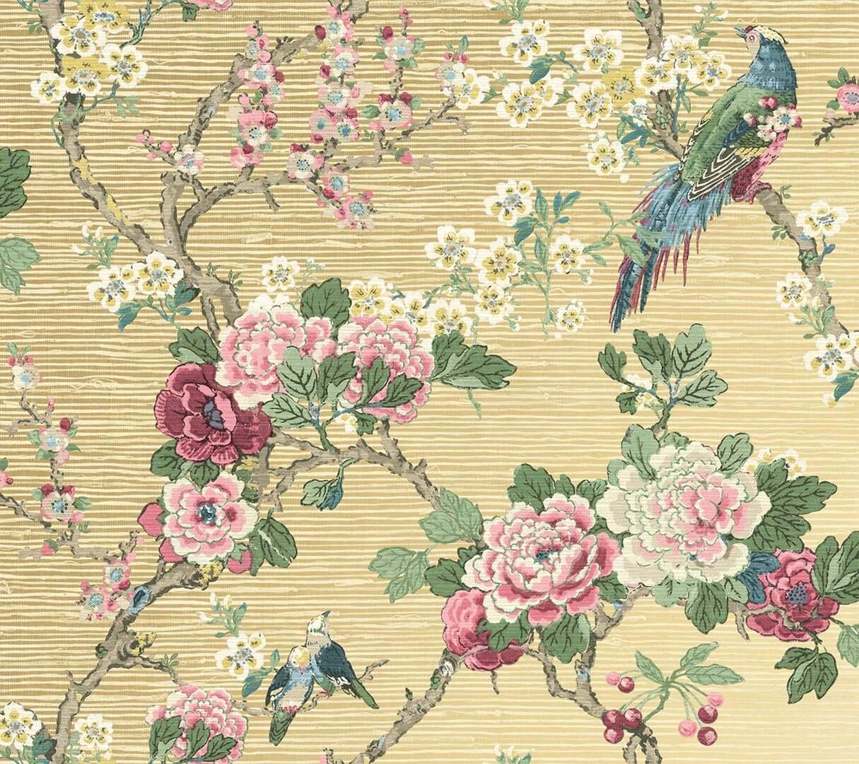 Tapeta naturalna botaniczna Wallquest CH30603 Chinoiserie