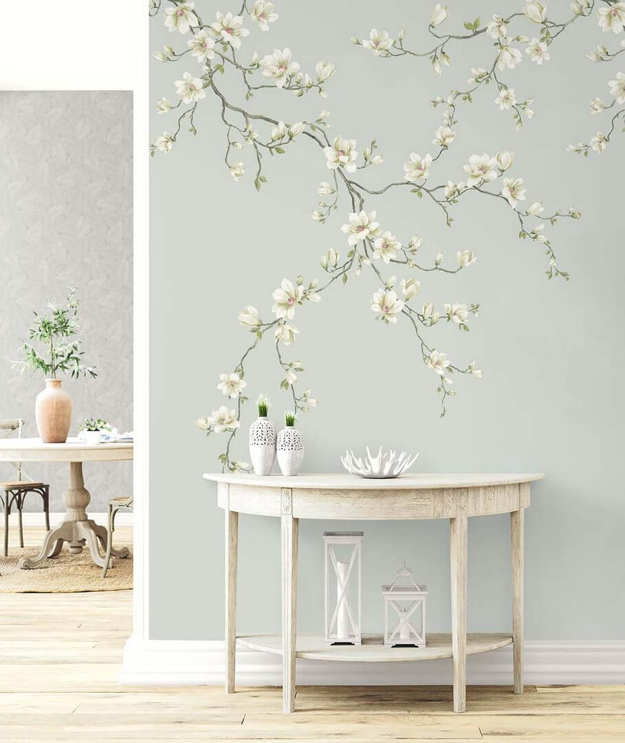 Mural kwitnące magnolie Wallquest CH32308M Chinoiserie