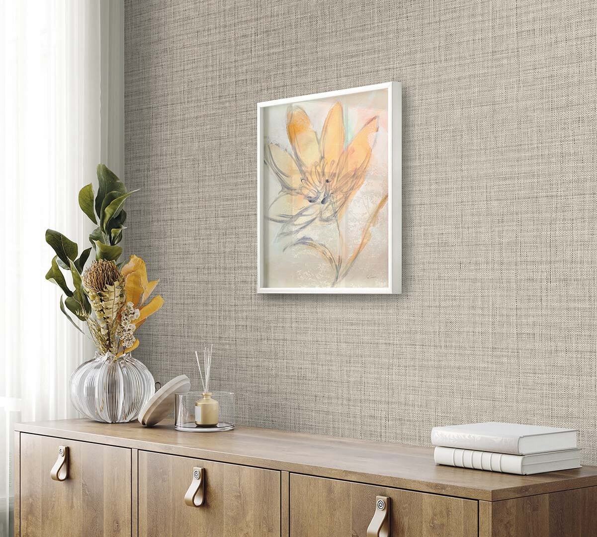 Tapeta imitująca płótno Wallquest RA40133 Raffia