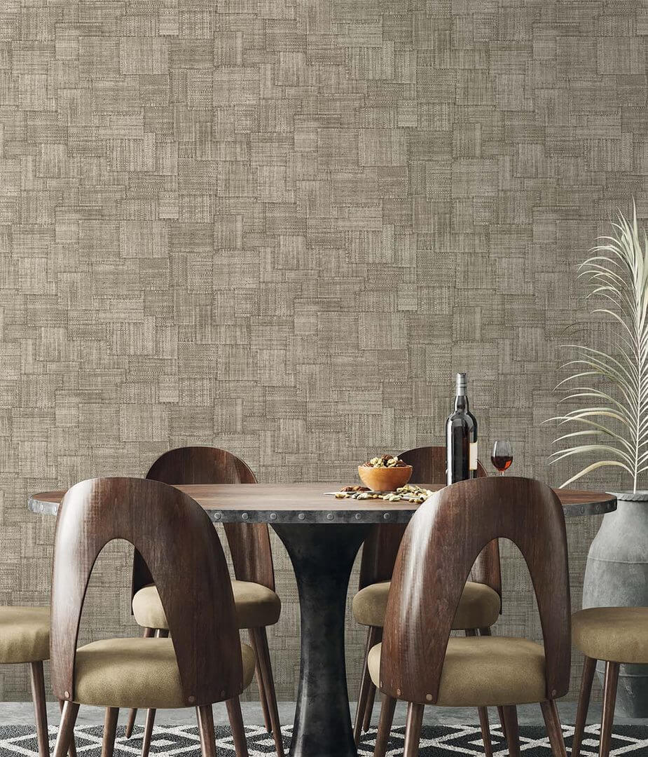 Tapeta imitująca płótno - patchwork Wallquest RA41716 Raffia