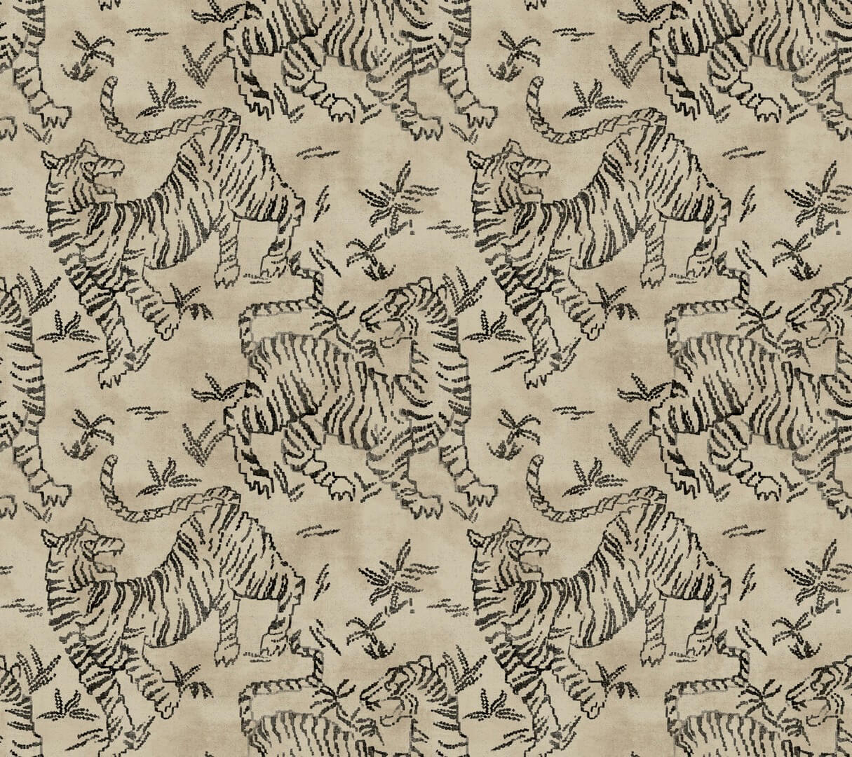 Tapeta tygrysy York Wallcoverings LM5332 Orly Tigers Lemieux Et Cie