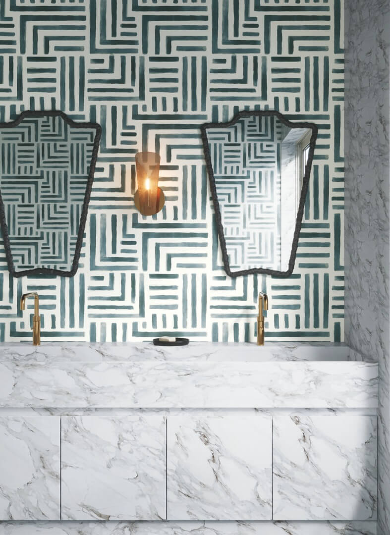 Tapeta labirynt York Wallcoverings LM5364 Painterly Labyrinth Lemieux Et Cie