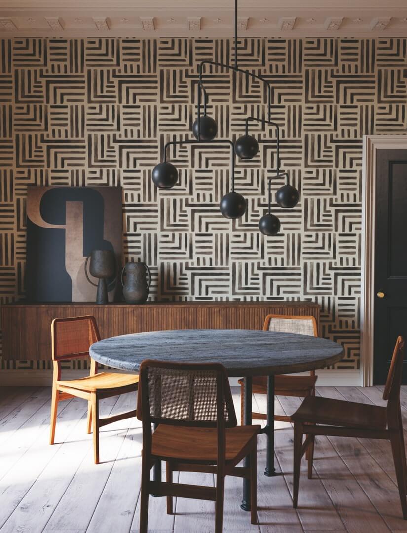 Tapeta labirynt York Wallcoverings LM5365 Painterly Labyrinth Lemieux Et Cie