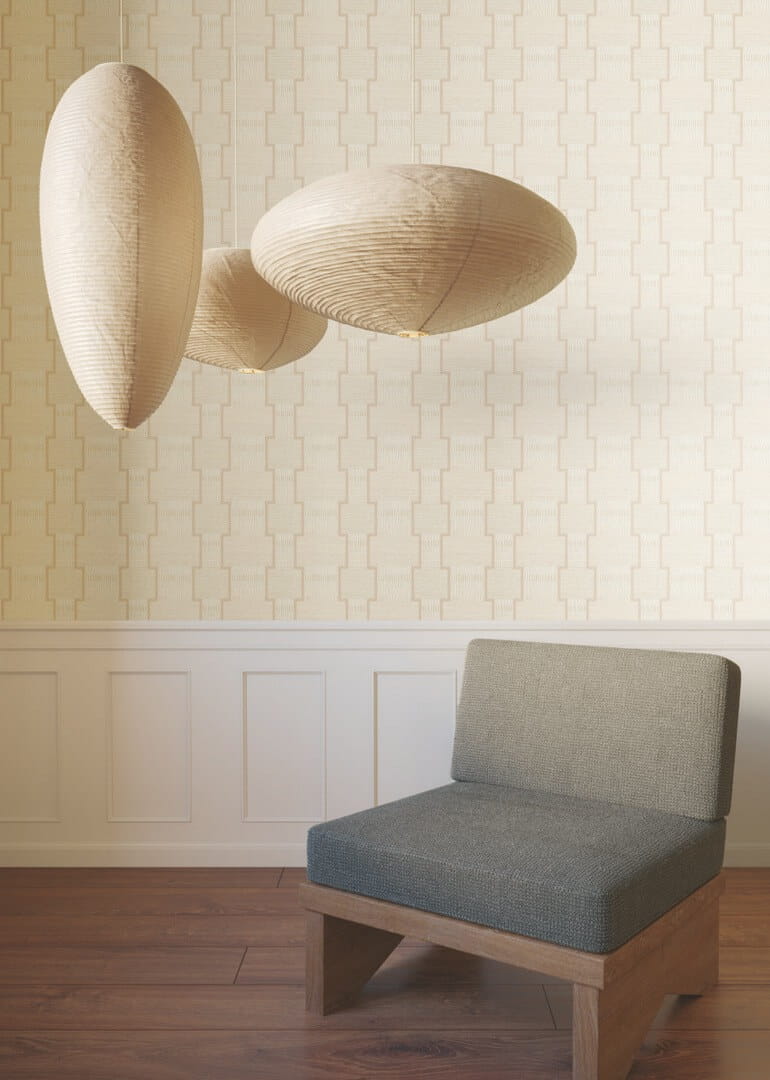 Tapeta geometryczna York Wallcoverings LM5372 La Broderie Lemieux Et Cie