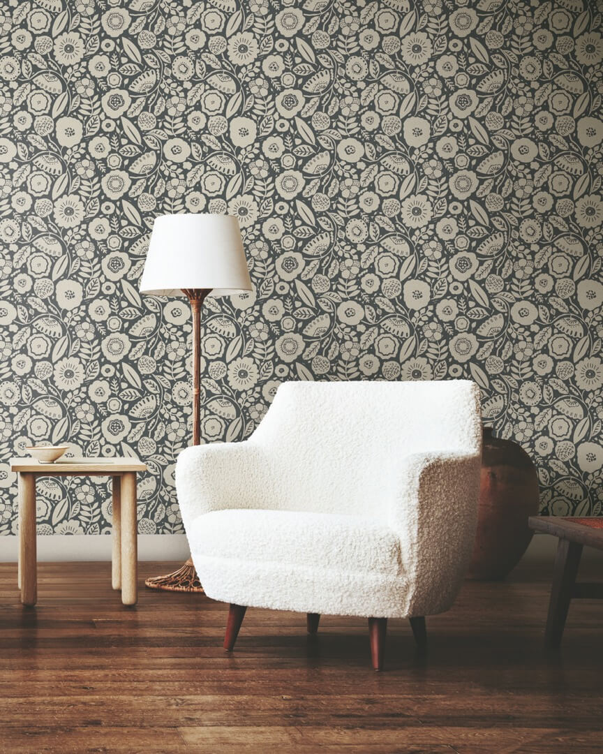 Tapeta kwiaty York Wallcoverings LM5395 Camille Blossom Lemieux Et Cie
