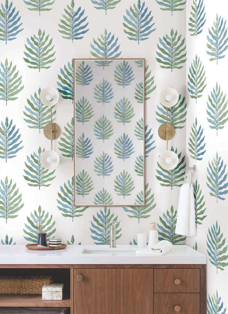 Tapeta liście York Wallcoverings MT5602 Miramar Montecito