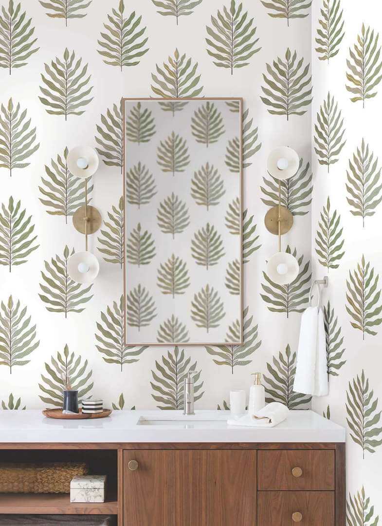 Tapeta liście York Wallcoverings MT5603 Miramar Montecito