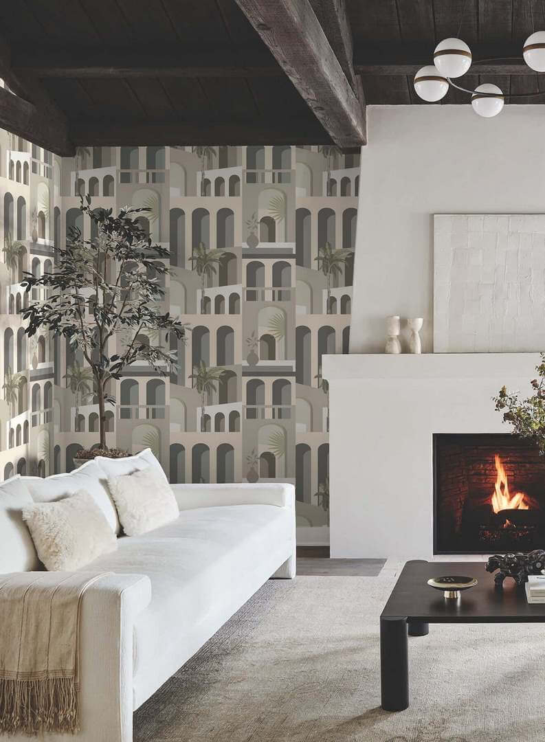 Tapeta inspirowana architekturą York Wallcoverings MT5618 Monte Vista Montecito