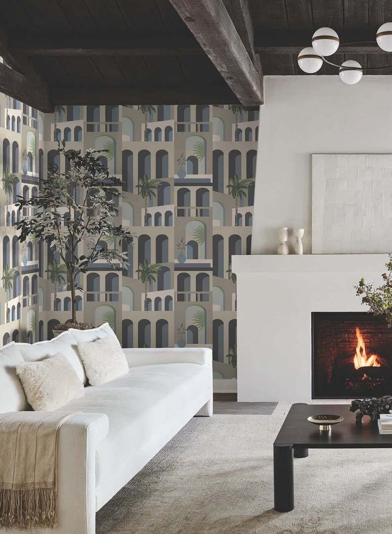 Tapeta inspirowana architekturą York Wallcoverings MT5619 Monte Vista Montecito