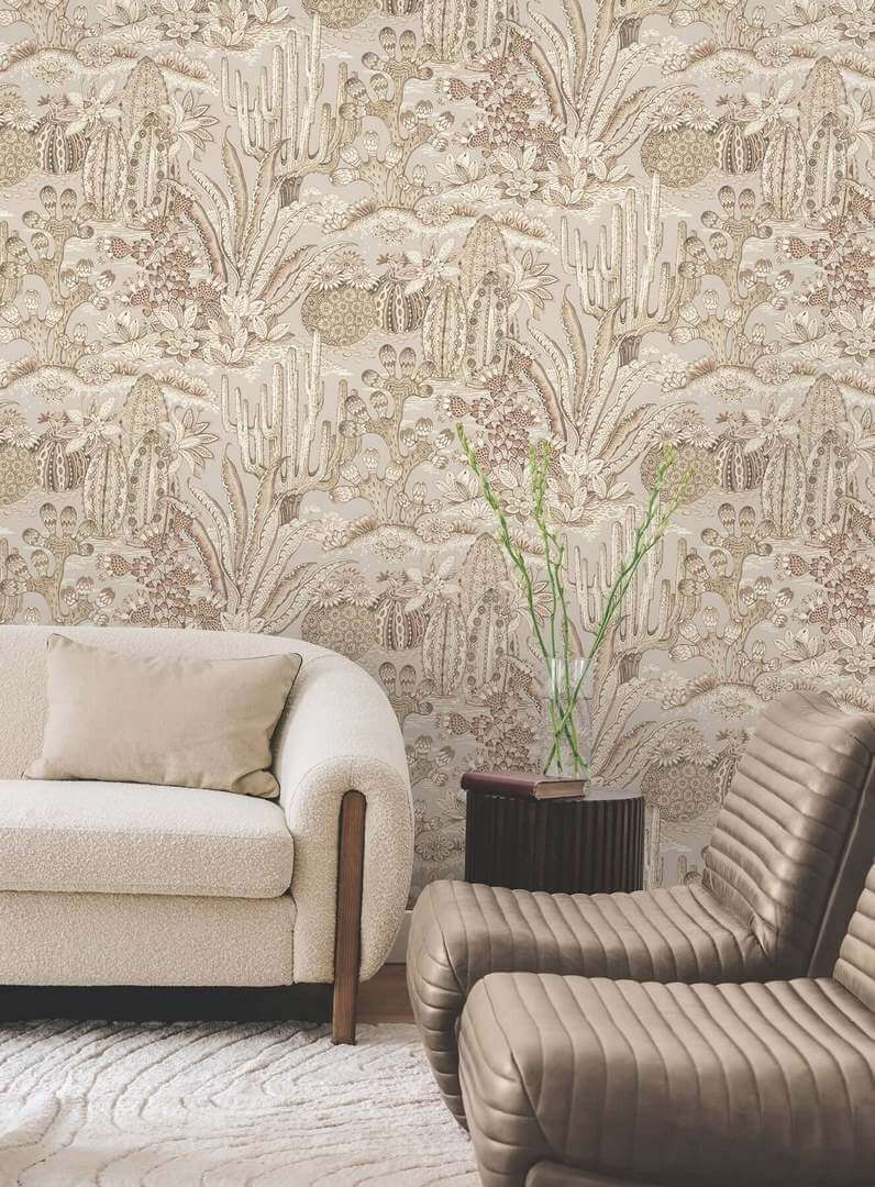 Tapeta kaktusy i sukulenty York Wallcoverings MT5632 Lotus Land Cacti Montecito