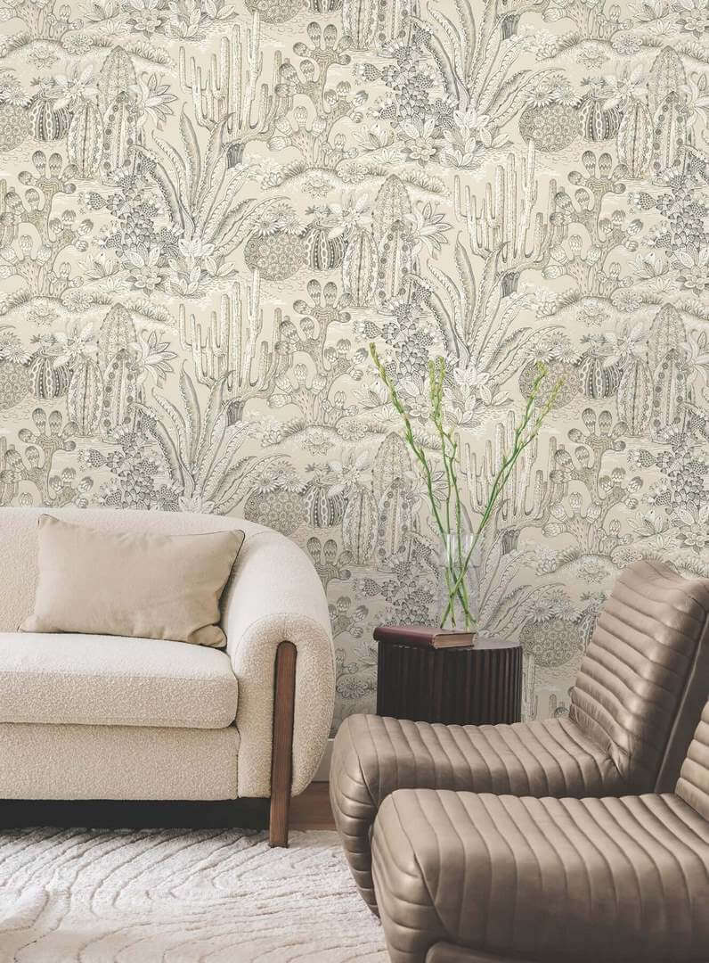 Tapeta kaktusy i sukulenty York Wallcoverings MT5633 Lotus Land Cacti Montecito