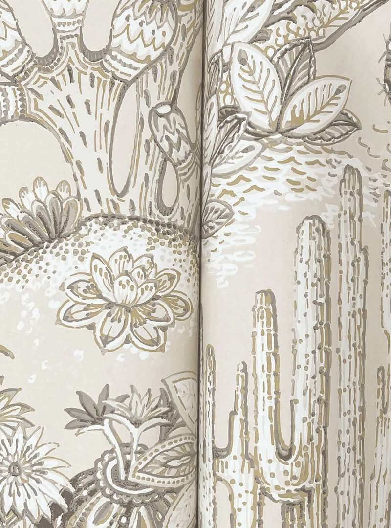 Tapeta kaktusy i sukulenty York Wallcoverings MT5633 Lotus Land Cacti Montecito