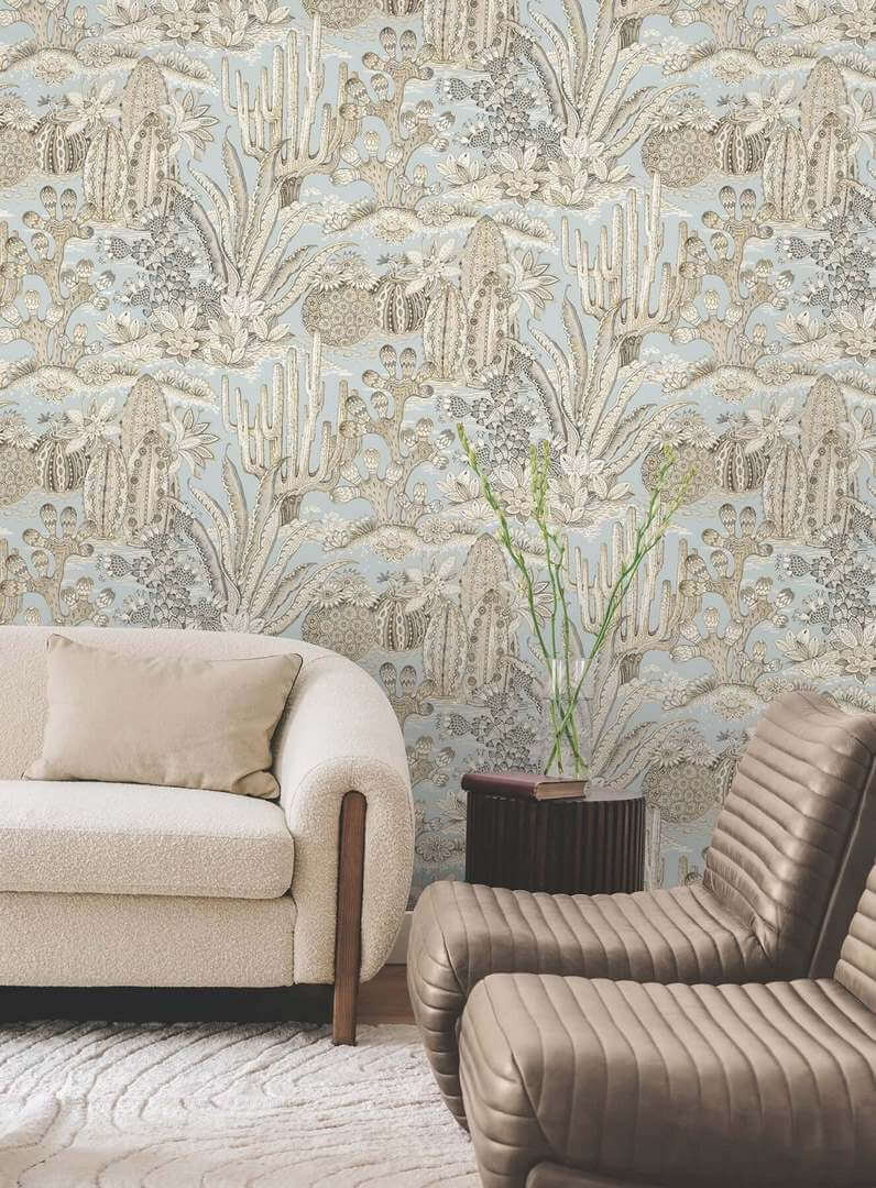 Tapeta kaktusy i sukulenty York Wallcoverings MT5634 Lotus Land Cacti Montecito