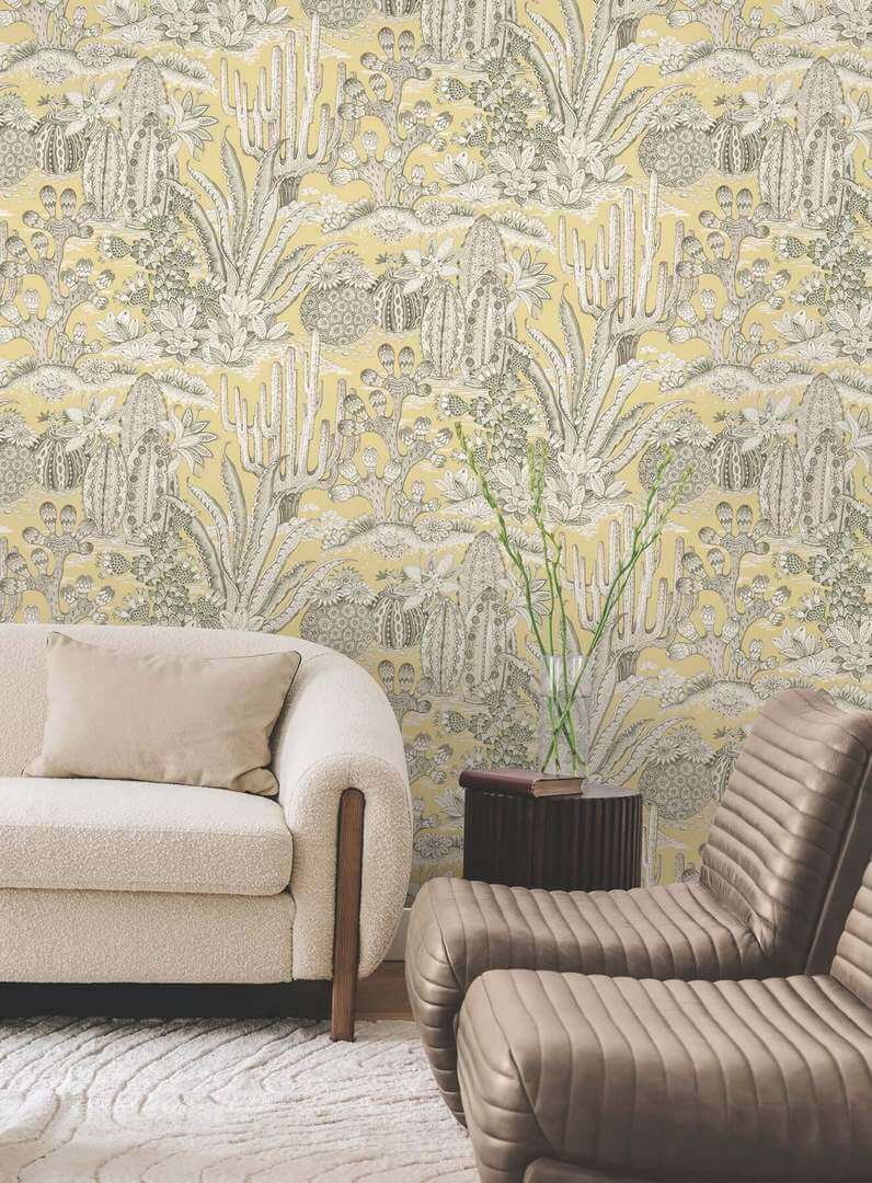 Tapeta kaktusy i sukulenty York Wallcoverings MT5635 Lotus Land Cacti Montecito