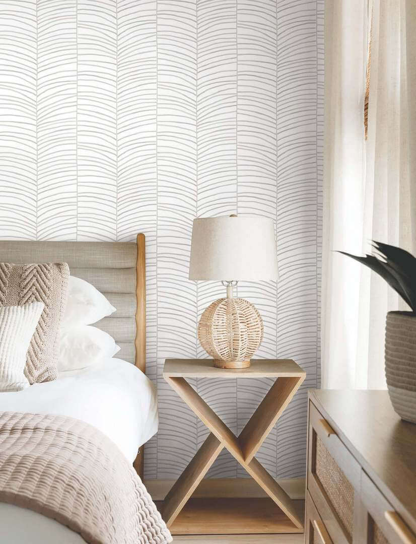 Tapeta York Wallcoverings MT5671 Cascade Palm Chevron Montecito