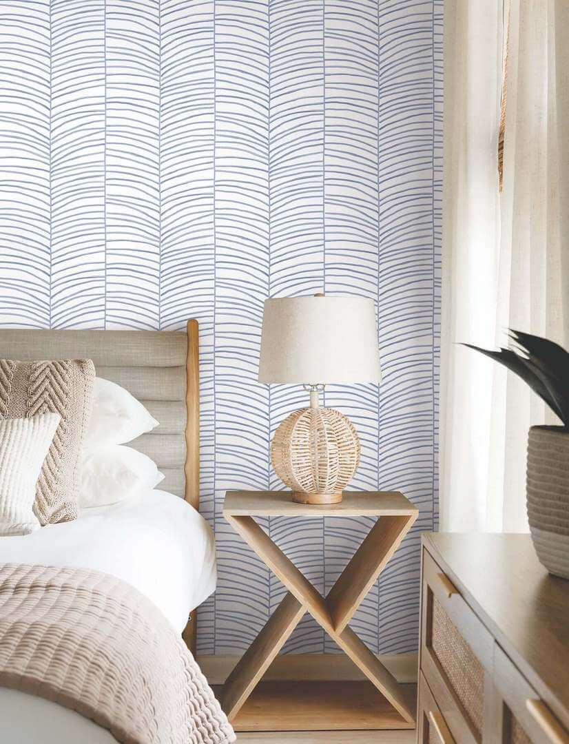Tapeta York Wallcoverings MT5672 Cascade Palm Chevron Montecito