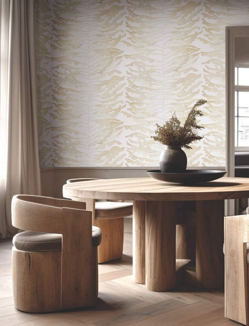 Tapeta liście York Wallcoverings FM1041 Leaf Column Formations