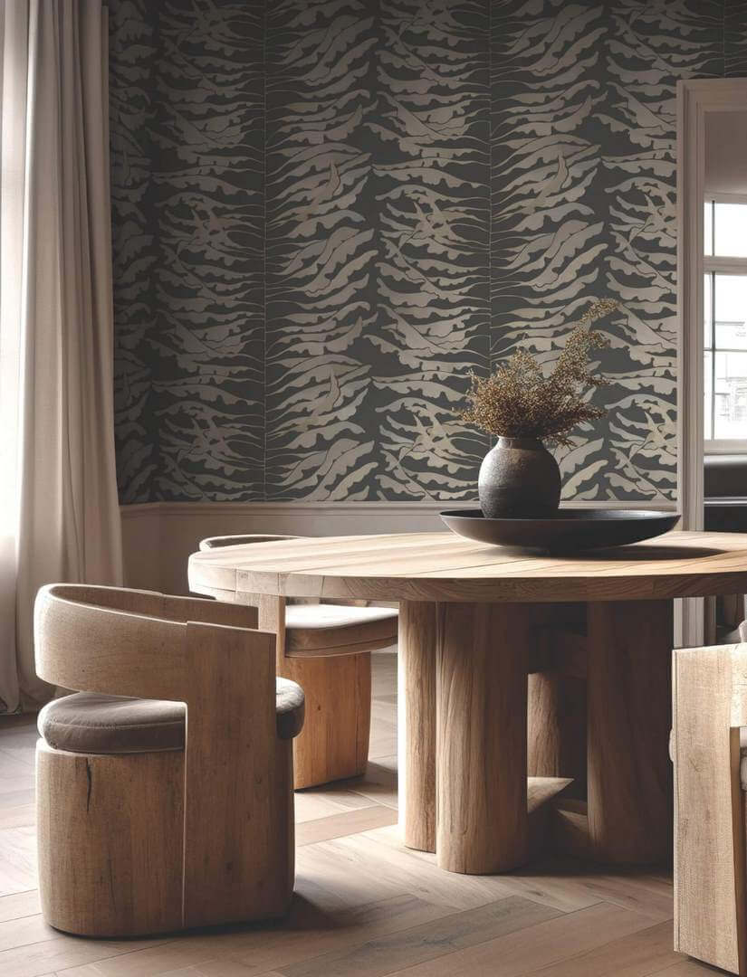 Tapeta liście York Wallcoverings FM1042 Leaf Column Formations
