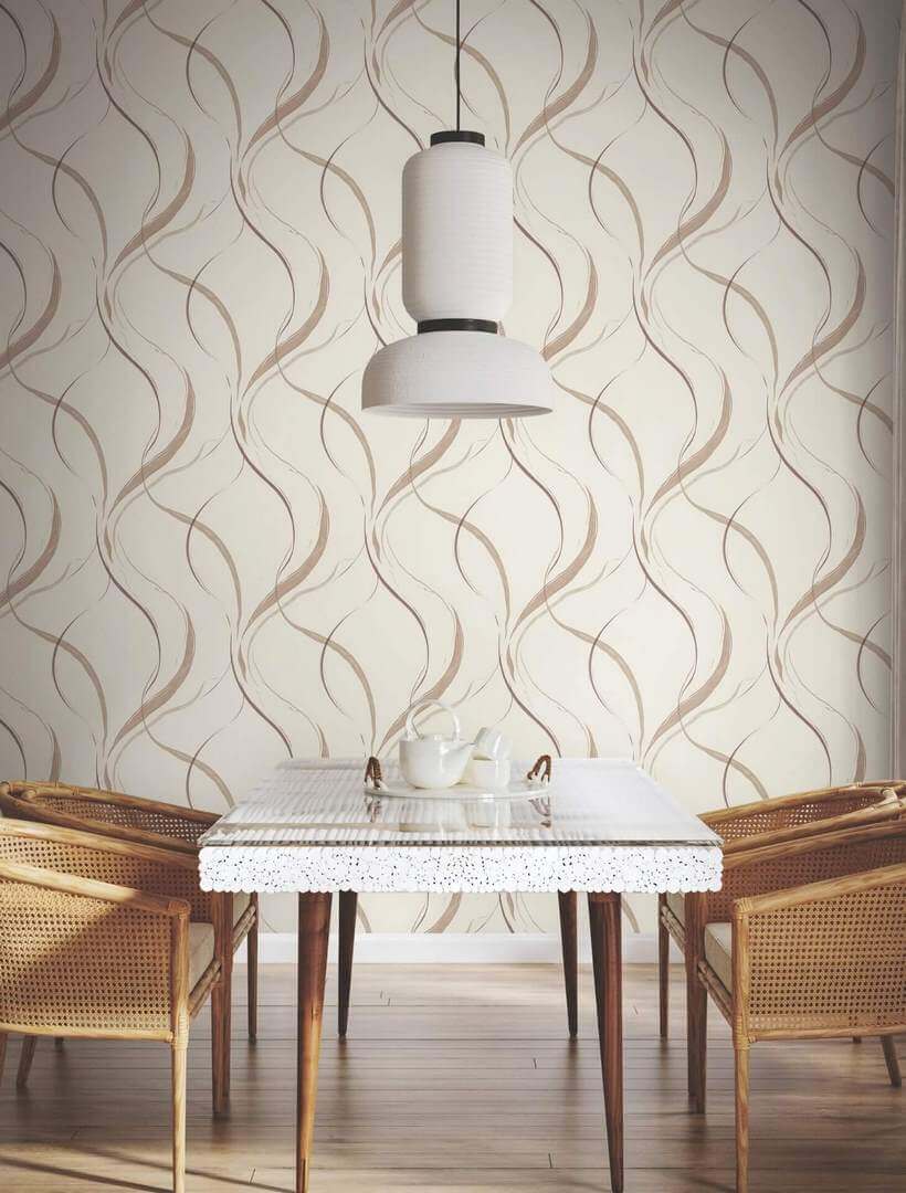 Tapeta wirujące wstęgi York Wallcoverings FM1091 Ink Flow Formations