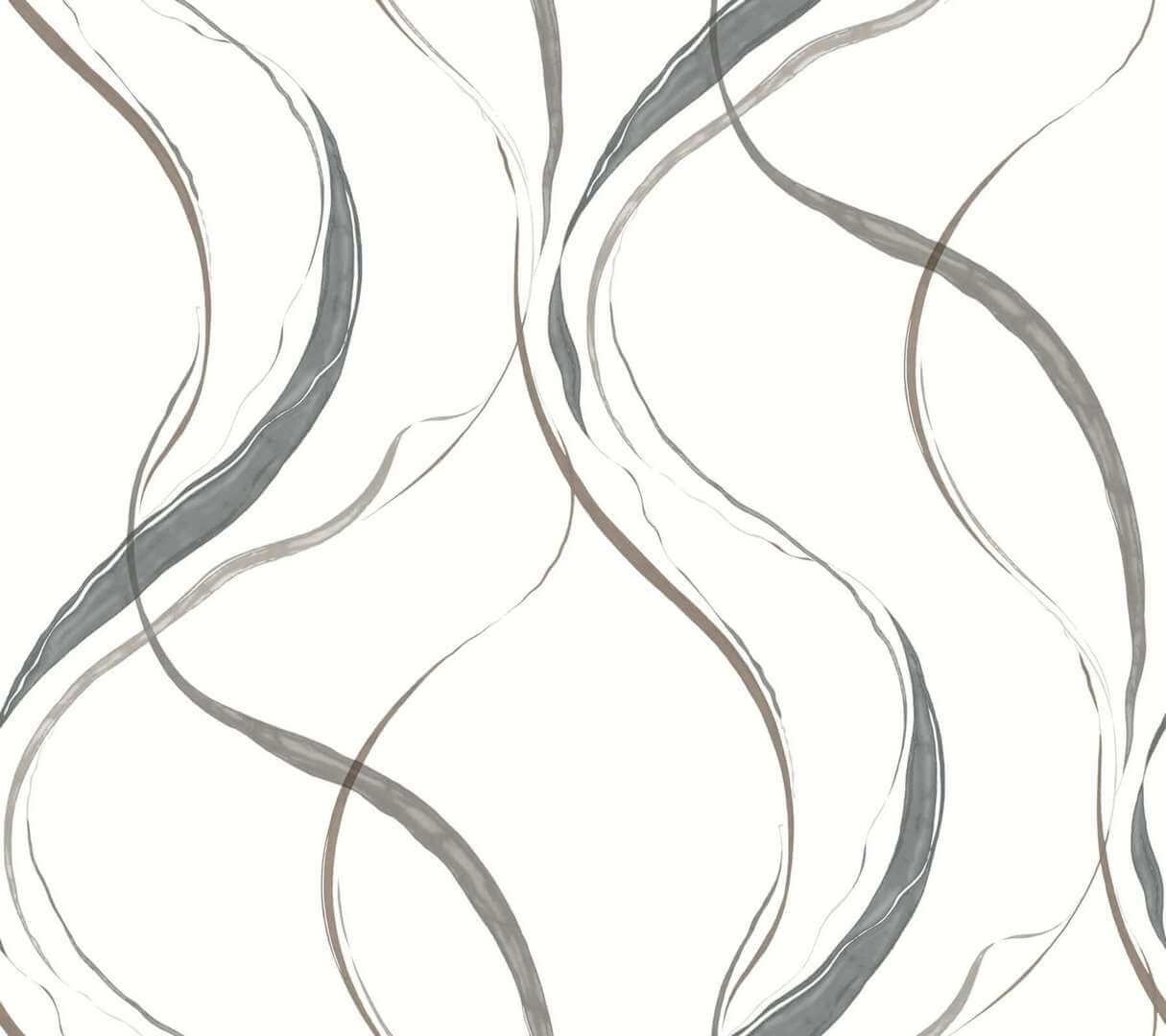 Tapeta wirujące wstęgi York Wallcoverings FM1092 Ink Flow Formations