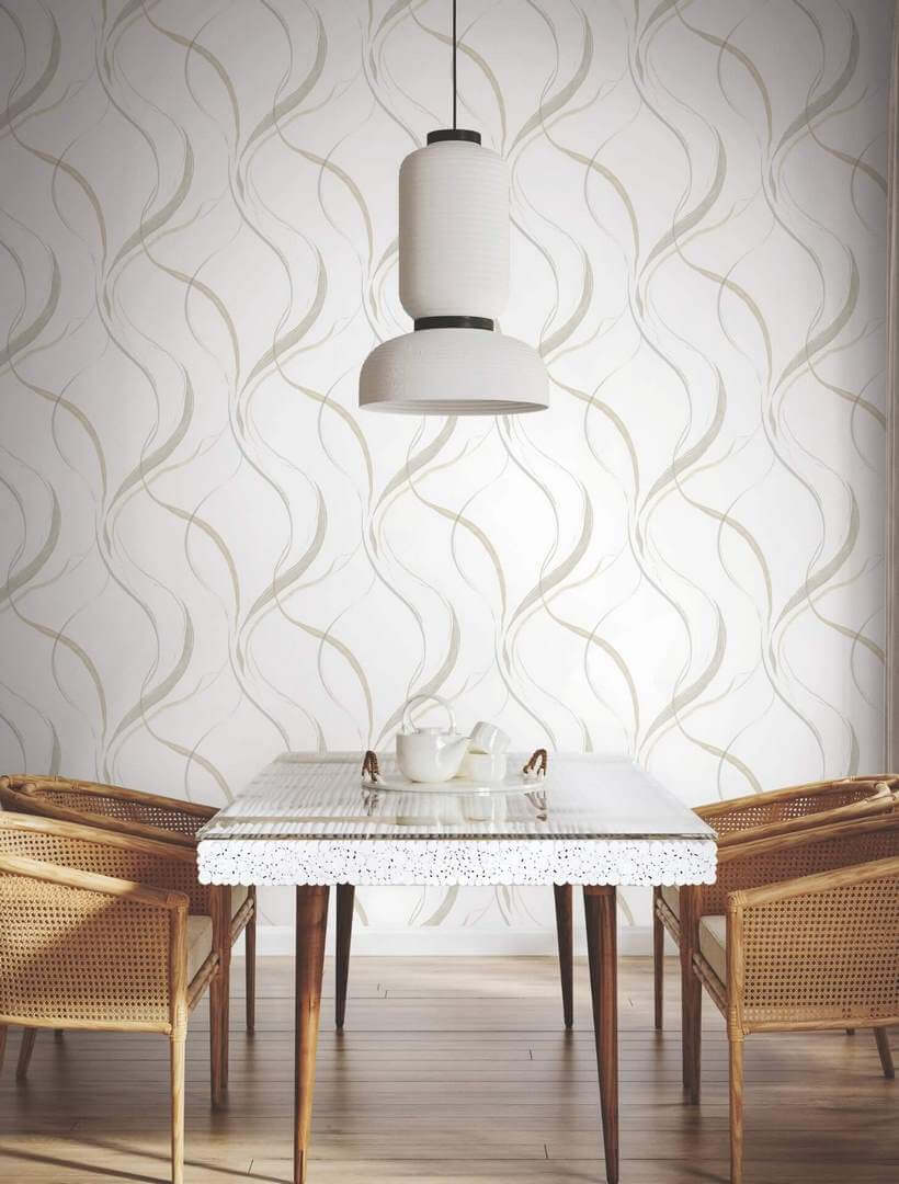 Tapeta wirujące wstęgi York Wallcoverings FM1093 Ink Flow Formations
